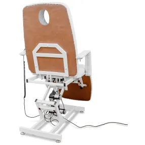 кресло косметологическое элегант 2 (2 электропривода) обивка премиум + отверстие для лица