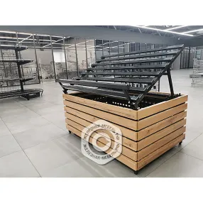 дисплей фруктово-овощной с выкатным ящиком