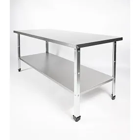 стол производственный без борта со сплошной полкой сп-16/7-п-эц